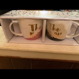 Never opened bride and groom mugs